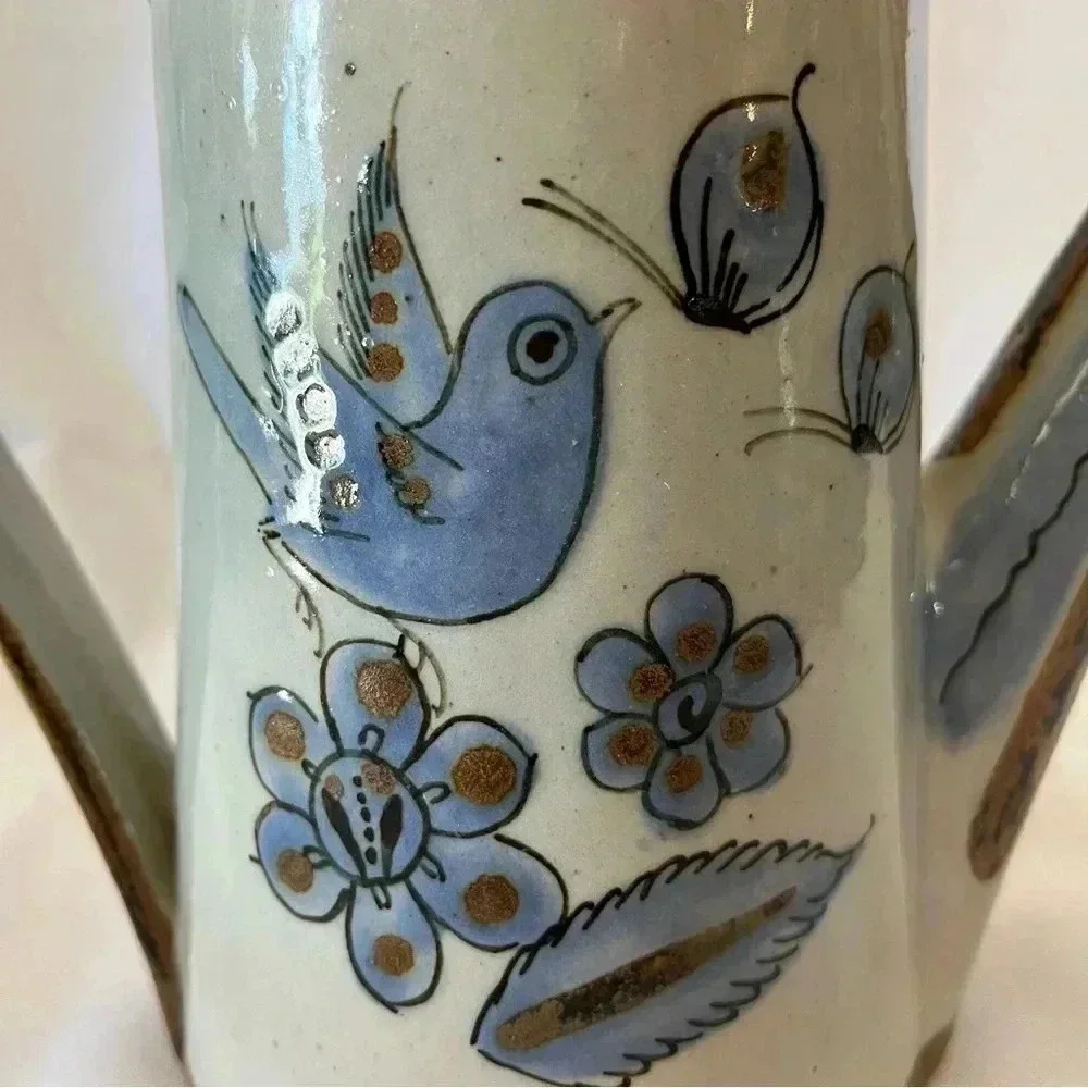 El Palomar Blue Bird Glazed Ceramic Tea/Coffee Pot - Picture 9 of 9